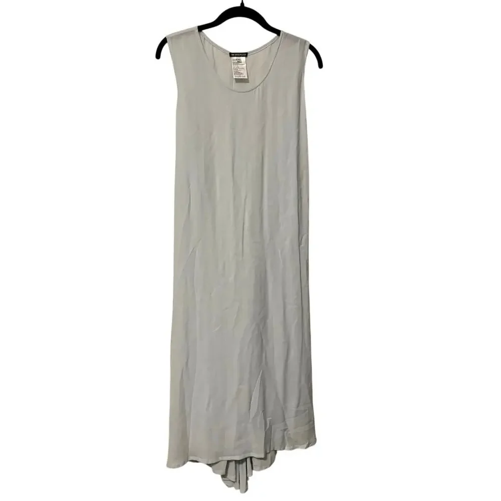 ann demeulemeester grey dress Ann Demeulemeester Gray Pinstripe Deconstructed Trench Vest Dress Cardigan 38 M